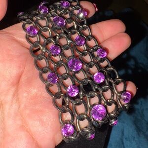 Elegant Purple Chain Bracelet